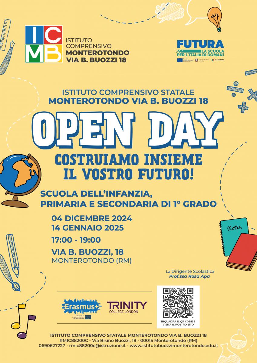 Open Day 4 dicembre 2024 - 16 gennaio 2025